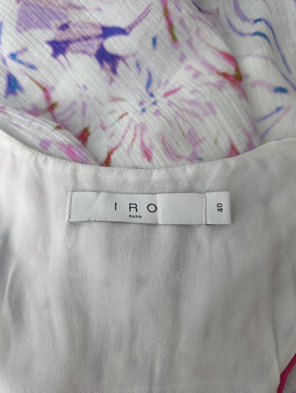 IRO Linen Blend Vneck Watercolor Floral-Print Midi Dress - Picture 7 of 12